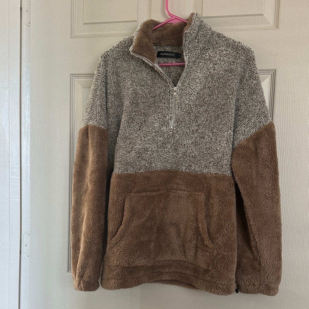 Cozy Two-Tone Teddy Jacket